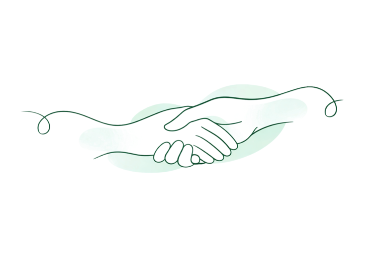 Deux mains qui se tiennent