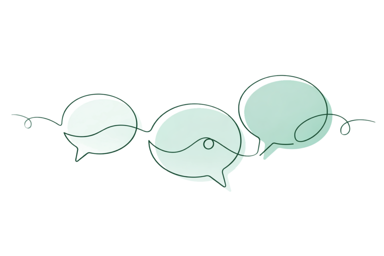 Une illustration de bulles de conversation